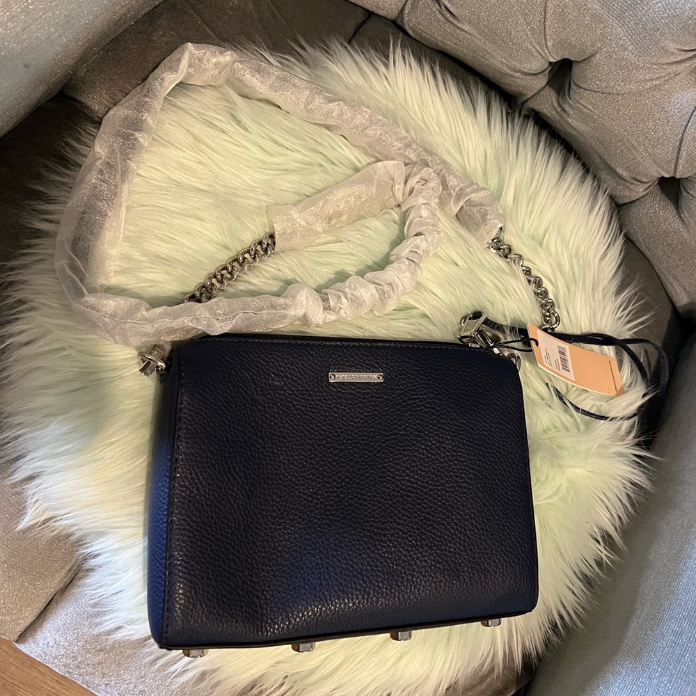 Rebecca Minkoff Blue Crossbody Bag Sleek Design - Picture 3 of 6